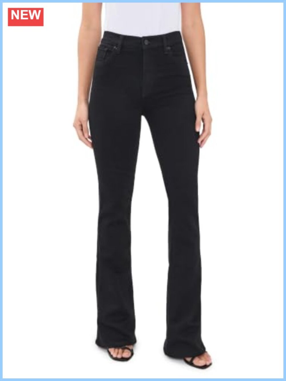 High Rise Flare Jeans Stretch Denim 5-Pocket Style
